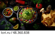 nachos table of mexican food ai generated. Стоковое AI-изображение, AI-художник Vectorwin / Фотобанк Лори