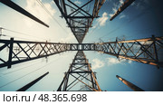 network powerlines road ai generated. Стоковое AI-изображение, AI-художник Vectorwin / Фотобанк Лори