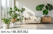 fern living room plants ai generated. Стоковое AI-изображение, AI-художник Vectorwin / Фотобанк Лори