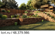 timber building retaining wall ai generated. Стоковое AI-изображение, AI-художник Vectorwin / Фотобанк Лори
