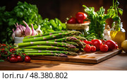peas spring fruits and vegetables ai generated. Стоковое AI-изображение, AI-художник Vectorwin / Фотобанк Лори