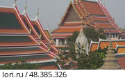 Wat Pho temple in Bangkok, Thailand. Стоковое видео, видеограф Михаил Коханчиков / Фотобанк Лори