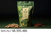 compostable green packaging ai generated. Стоковое AI-изображение, AI-художник Vectorwin / Фотобанк Лори