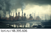 urea fertilizer plant ai generated. Стоковое AI-изображение, AI-художник Vectorwin / Фотобанк Лори