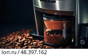 consistent electric coffee grinder ai generated. Стоковое AI-изображение, AI-художник Vectorwin / Фотобанк Лори