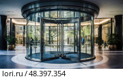 building office revolving door ai generated. Стоковое AI-изображение, AI-художник Vectorwin / Фотобанк Лори