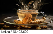 spicy ginger texture ai generated. Стоковое AI-изображение, AI-художник Vectorwin / Фотобанк Лори