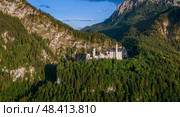 Neuschwanstein Castle Bavarian Alps Germany (2017 год). Стоковое фото, фотограф Андрей Армягов / Фотобанк Лори
