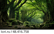 forest myrrh tree ai generated. Стоковое AI-изображение, AI-художник Vectorwin / Фотобанк Лори