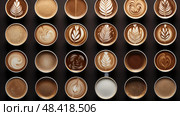 milk coffee latte texture ai generated. Стоковое AI-изображение, AI-художник Vectorwin / Фотобанк Лори