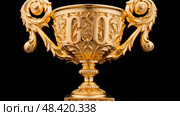 trophy congratulations in gold letters ai generated. Стоковое AI-изображение, AI-художник Vectorwin / Фотобанк Лори