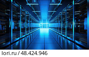 cabling office network ai generated. Стоковое AI-изображение, AI-художник Vectorwin / Фотобанк Лори