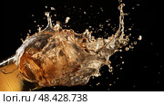 effervescent champagne texture ai generated. Стоковое AI-изображение, AI-художник Vectorwin / Фотобанк Лори