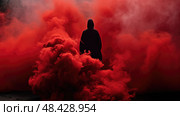 billowing smoke red ai generated. Стоковое AI-изображение, AI-художник Vectorwin / Фотобанк Лори