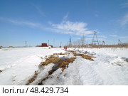 Время весенней распутицы в марте. Село Шорохово. Тюменская область (2019 год). Стоковое фото, фотограф Александр Тараканов / Фотобанк Лори