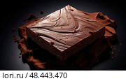 bittersweet dark chocolate ai generated. Стоковое AI-изображение, AI-художник Vectorwin / Фотобанк Лори