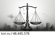 balance justice scales black and white ai generated. Стоковое AI-изображение, AI-художник Vectorwin / Фотобанк Лори
