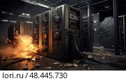 outage data disaster recovery ai generated. Стоковое AI-изображение, AI-художник Vectorwin / Фотобанк Лори