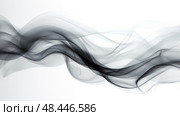 wisps black smoke on white background ai generated. Стоковое AI-изображение, AI-художник Vectorwin / Фотобанк Лори