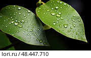 water pear leaves ai generated. Стоковое AI-изображение, AI-художник Vectorwin / Фотобанк Лори