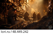 ore gold mine ai generated. Стоковое AI-изображение, AI-художник Vectorwin / Фотобанк Лори