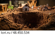 dirt ants house ai generated. Стоковое AI-изображение, AI-художник Vectorwin / Фотобанк Лори