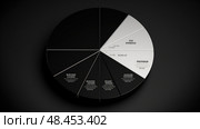 ch pie chart black ai generated. Стоковое AI-изображение, AI-художник Vectorwin / Фотобанк Лори