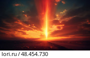 suncontrast red light flare ai generated. Стоковое AI-изображение, AI-художник Vectorwin / Фотобанк Лори