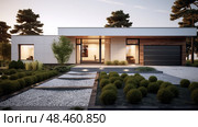 sleek d house ai generated. Стоковое AI-изображение, AI-художник Vectorwin / Фотобанк Лори