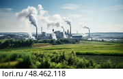 feedstock biomass plant ai generated. Стоковое AI-изображение, AI-художник Vectorwin / Фотобанк Лори