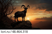 goat black phillip ai generated. Стоковое AI-изображение, AI-художник Vectorwin / Фотобанк Лори