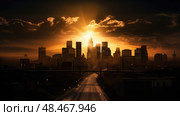contrast sun outage ai generated. Стоковое AI-изображение, AI-художник Vectorwin / Фотобанк Лори