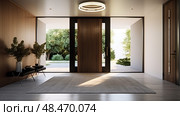 entrance front door foyer ai generated. Стоковое AI-изображение, AI-художник Vectorwin / Фотобанк Лори