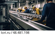 alloying metal production ai generated. Стоковое AI-изображение, AI-художник Vectorwin / Фотобанк Лори