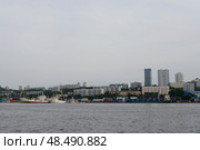 Морские суда в бухте Золотой Рог во Владивостоке (2022 год). Редакционное фото, фотограф Free Wind / Фотобанк Лори