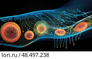 vacuole plant cells ai generated. Стоковое AI-изображение, AI-художник Vectorwin / Фотобанк Лори