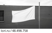 defeat surrender white flag ai generated. Стоковое AI-изображение, AI-художник Vectorwin / Фотобанк Лори