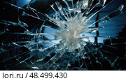 collision glass shattering ai generated. Стоковое AI-изображение, AI-художник Vectorwin / Фотобанк Лори