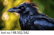 iridescent tuft black ai generated. Стоковое AI-изображение, AI-художник Vectorwin / Фотобанк Лори