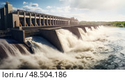 hydrology water control ai generated. Стоковое AI-изображение, AI-художник Vectorwin / Фотобанк Лори