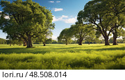 thicket group of trees ai generated. Стоковое AI-изображение, AI-художник Vectorwin / Фотобанк Лори
