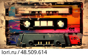 mixtape 80s texture ai generated. Стоковое AI-изображение, AI-художник Vectorwin / Фотобанк Лори