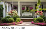 swing house front porch ai generated. Стоковое AI-изображение, AI-художник Vectorwin / Фотобанк Лори