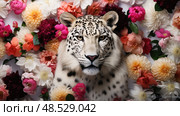 leopard animal print black and white ai generated. Стоковое AI-изображение, AI-художник Vectorwin / Фотобанк Лори
