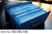 storage blue file folder ai generated. Стоковое AI-изображение, AI-художник Vectorwin / Фотобанк Лори