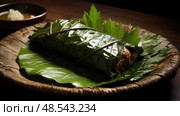 filling taro leaf ai generated. Стоковое AI-изображение, AI-художник Vectorwin / Фотобанк Лори
