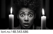 monochrome black and white candle ai generated. Стоковое AI-изображение, AI-художник Vectorwin / Фотобанк Лори