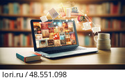 library book loading ai generated. Стоковое AI-изображение, AI-художник Vectorwin / Фотобанк Лори
