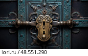vintage door locks ai generated. Стоковое AI-изображение, AI-художник Vectorwin / Фотобанк Лори