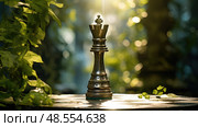 power black queen chess piece ai generated. Стоковое AI-изображение, AI-художник Vectorwin / Фотобанк Лори